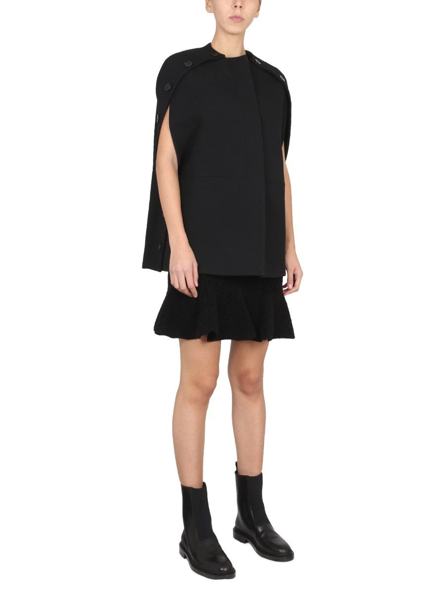 JIL SANDER VEGINE WOOL CAPE