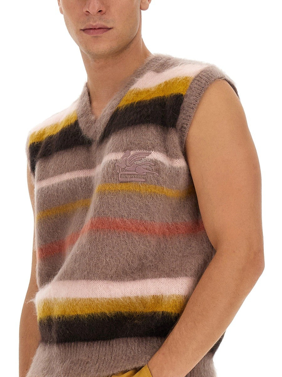 Etro VEST WITH STRIPE PATTERN