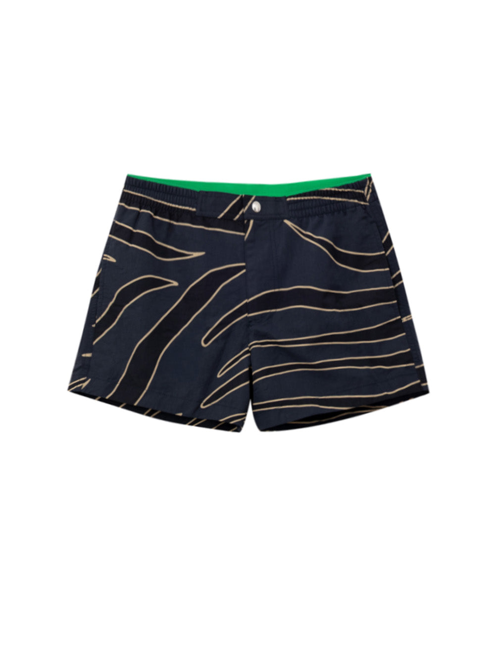 Bottega Veneta Animal Print Swim Shorts with Metal Button – Men Blu notte – Siebentaschen