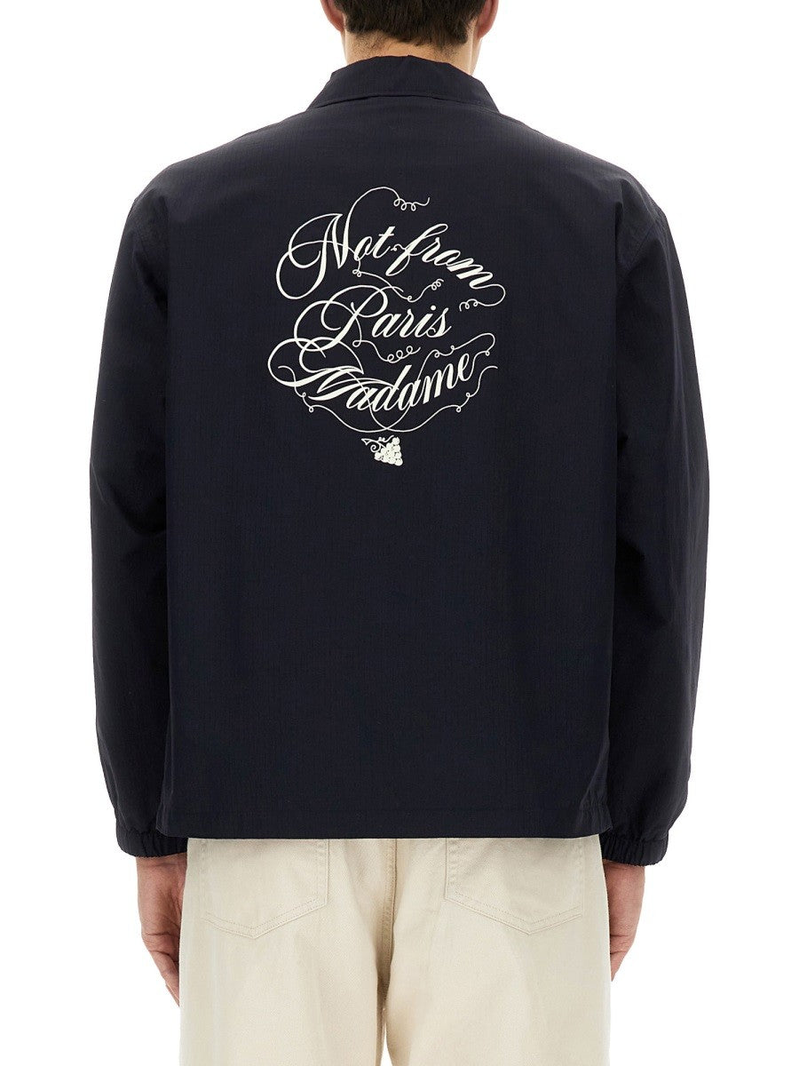Drole De Monsieur VIGNES SLOGAN PRINT JACKET