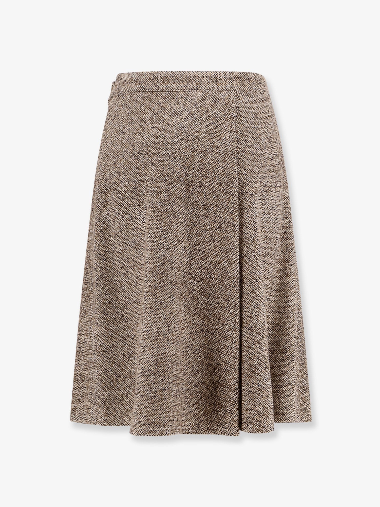 Brunello Cucinelli Virgin wool and silk midi skirt