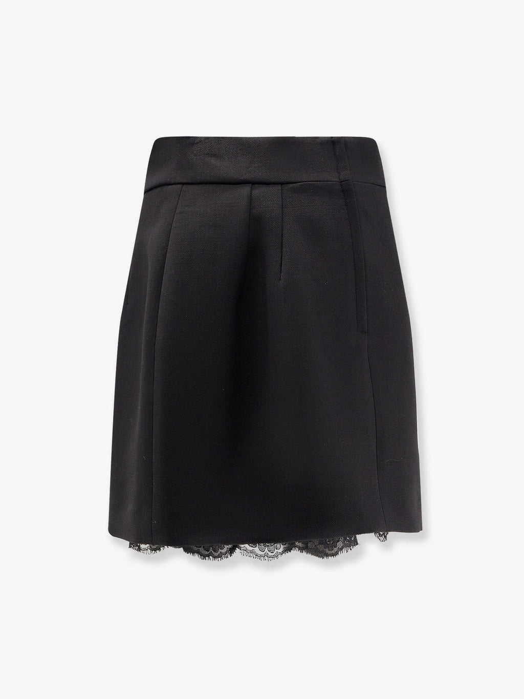 Dolce & Gabbana Virgin wool miniskirt with lace detail