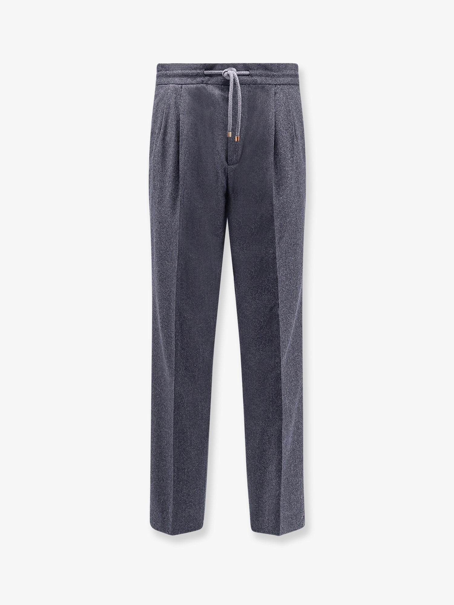 Brunello Cucinelli Virgin wool trousers with drawstring
