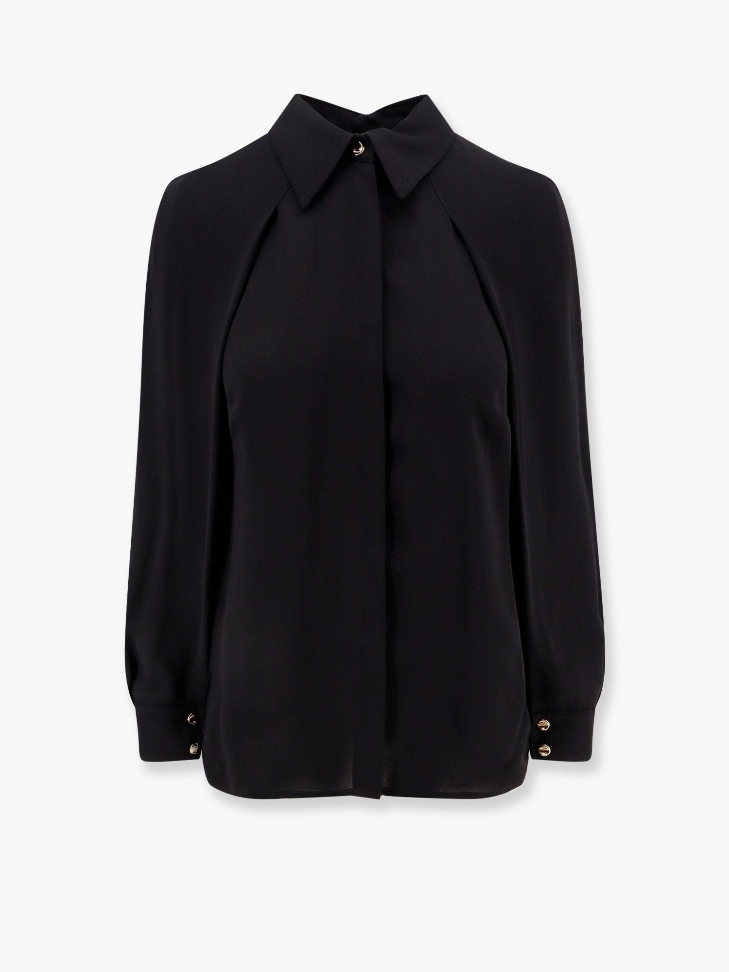 Elisabetta Franchi Viscose shirt with gold metal button