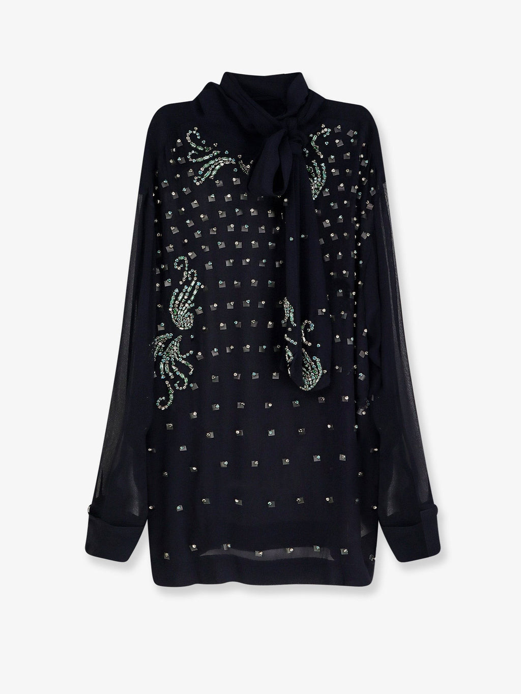 Dries Van Noten Viscose shirt with rhinestones