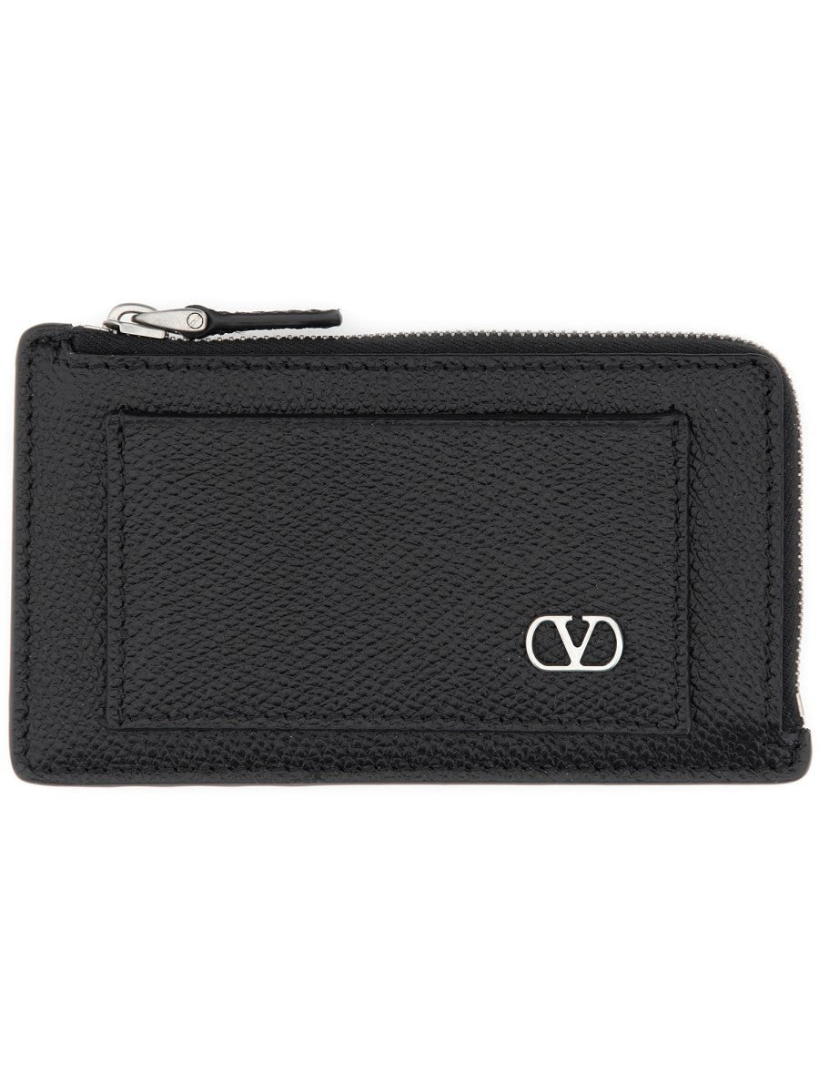 Valentino Garavani "VLOGO SIGNATURE" LEATHER COIN PURSE