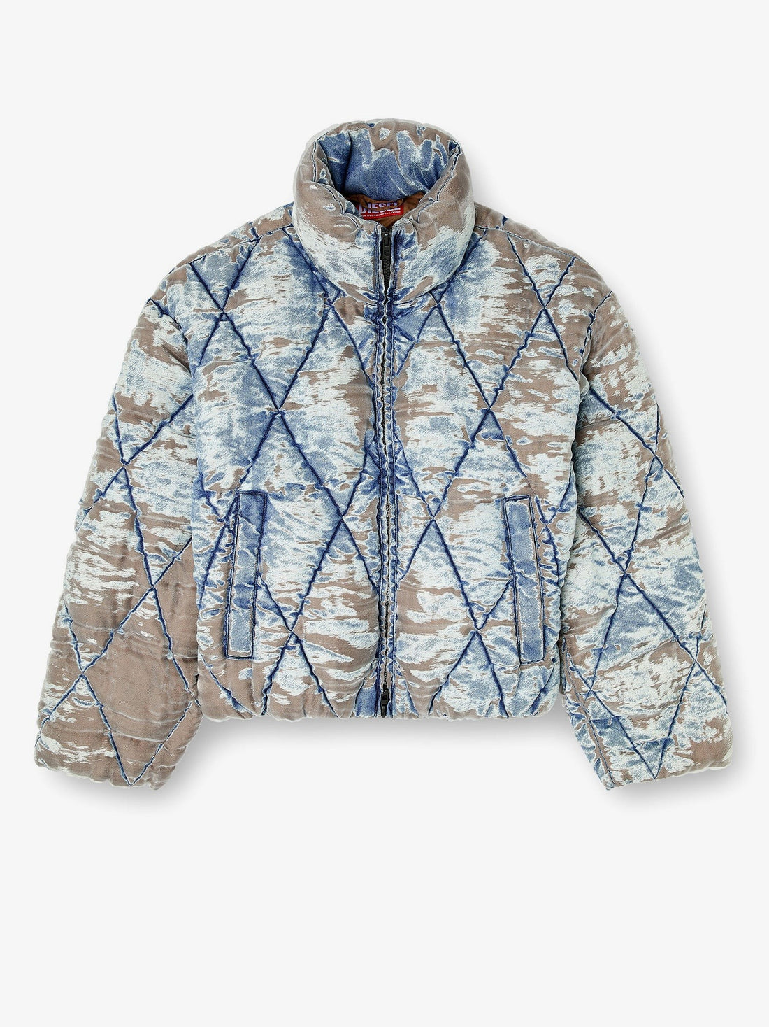 Diesel W-Kons down jacket with distressed effect