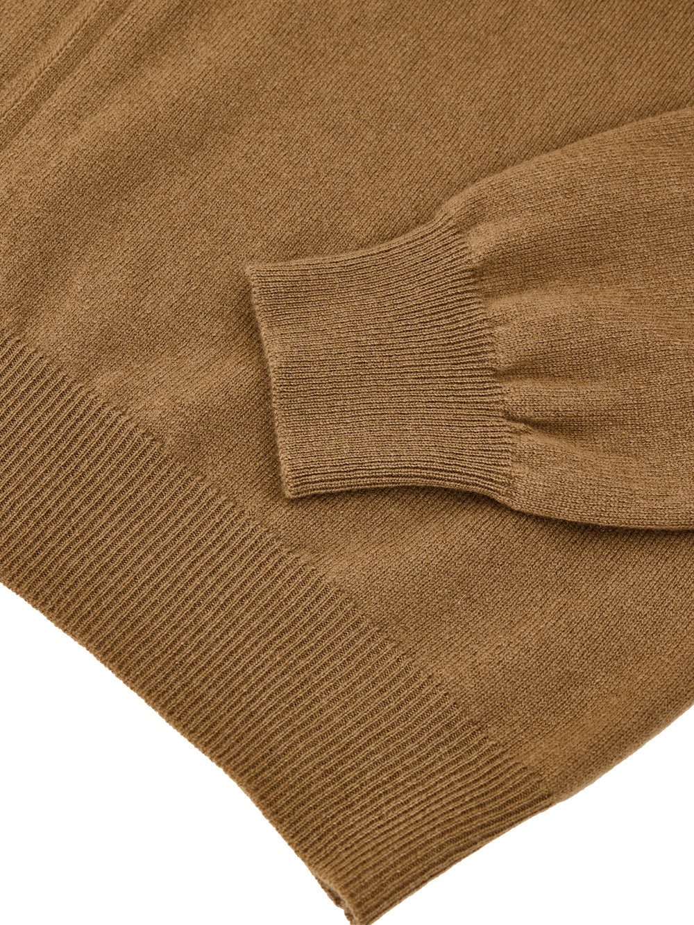 Gran Sasso Brown Wool Half-Zip Mock Sweater
