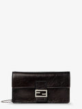 Fendi Wallet on Chain Tube Leather Crossbody Bag Black