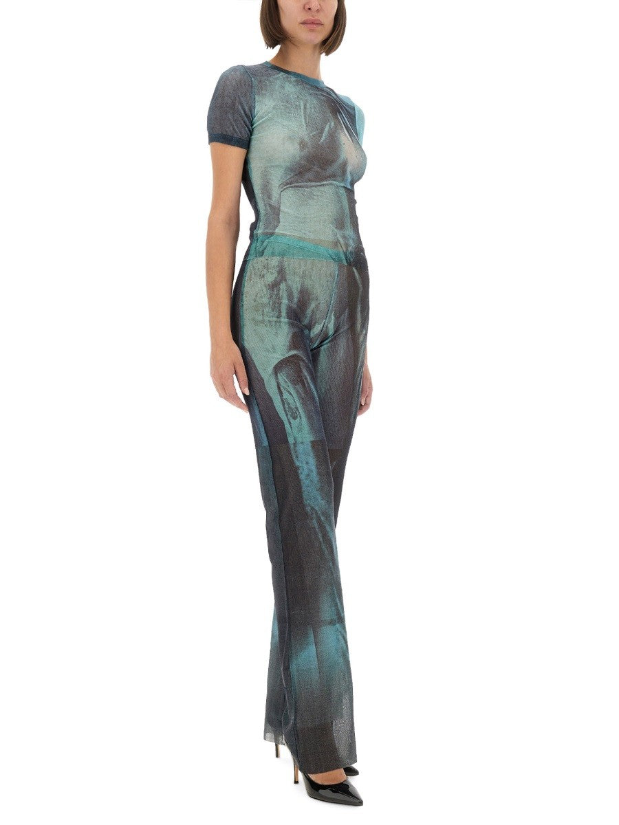 JEAN PAUL GAULTIER "WATER" MESH T-SHIRT