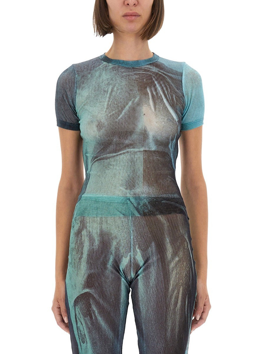 JEAN PAUL GAULTIER "WATER" MESH T-SHIRT