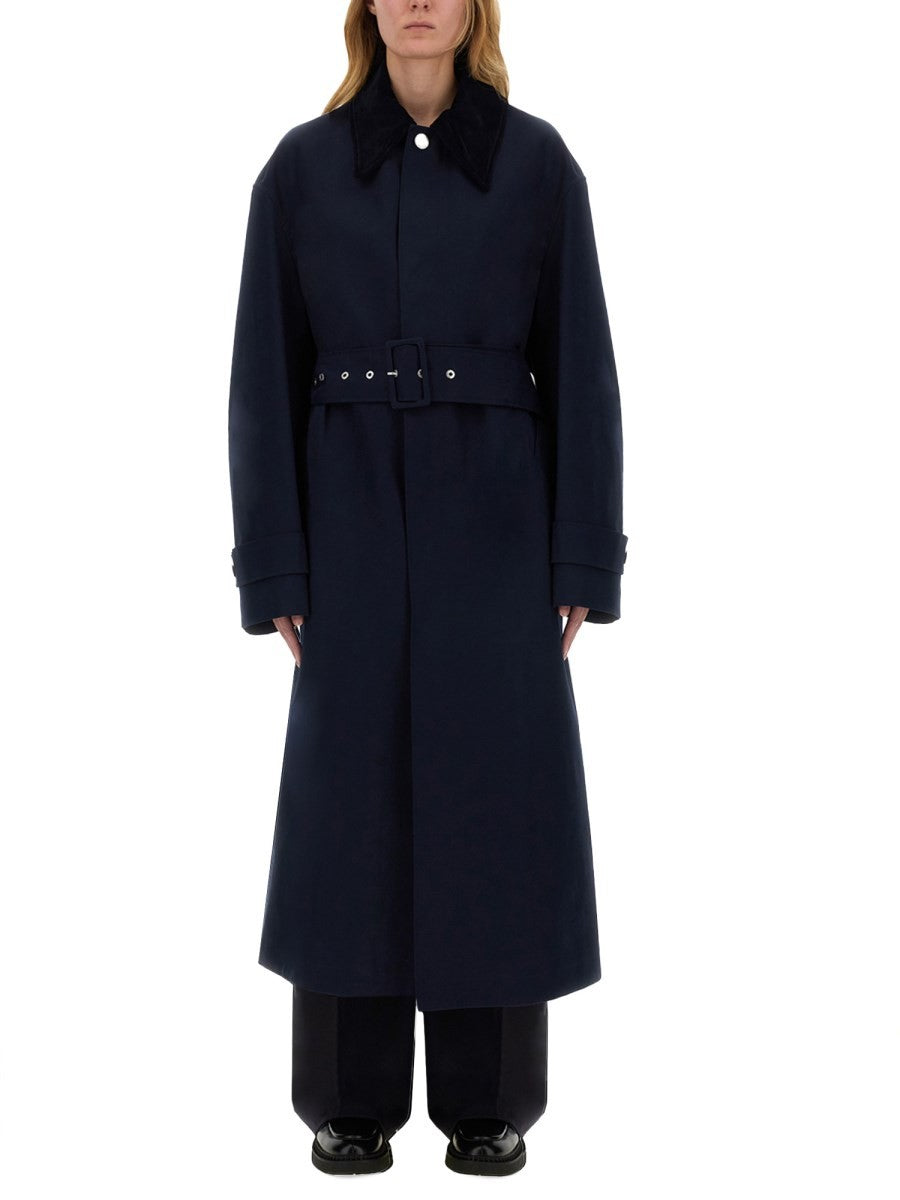 AMI PARIS WATERPROOF COAT WITH BELT