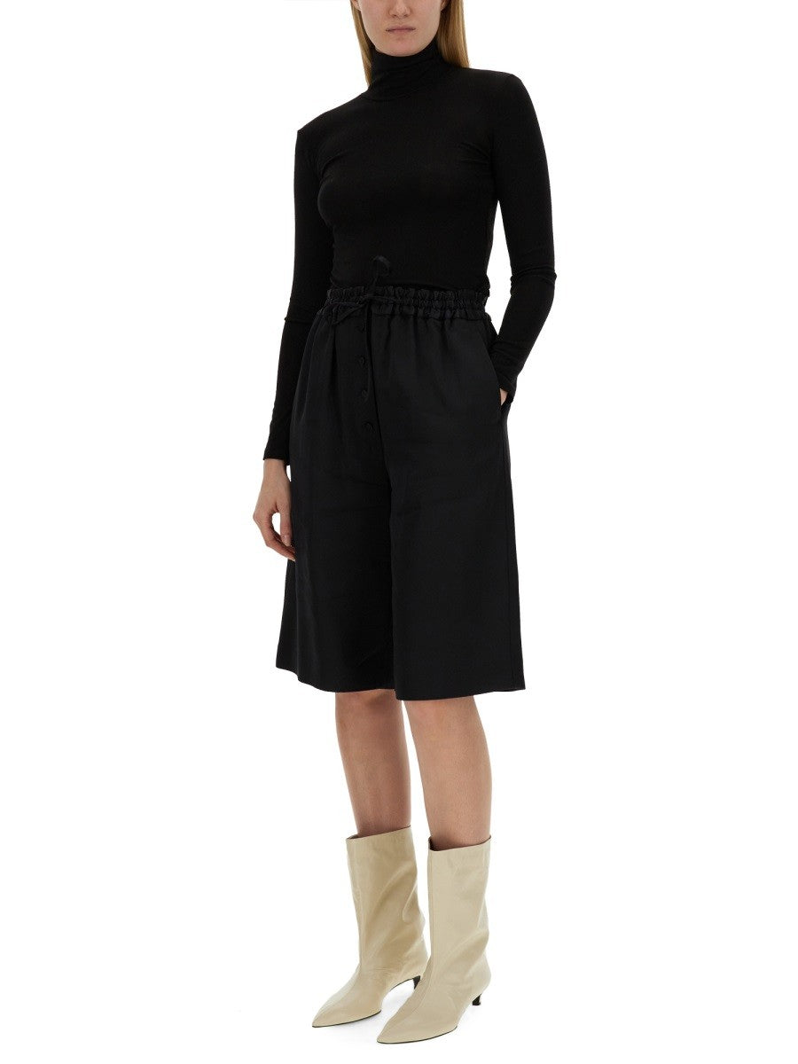 JIL SANDER WIDE LEG BERMUDA SHORTS