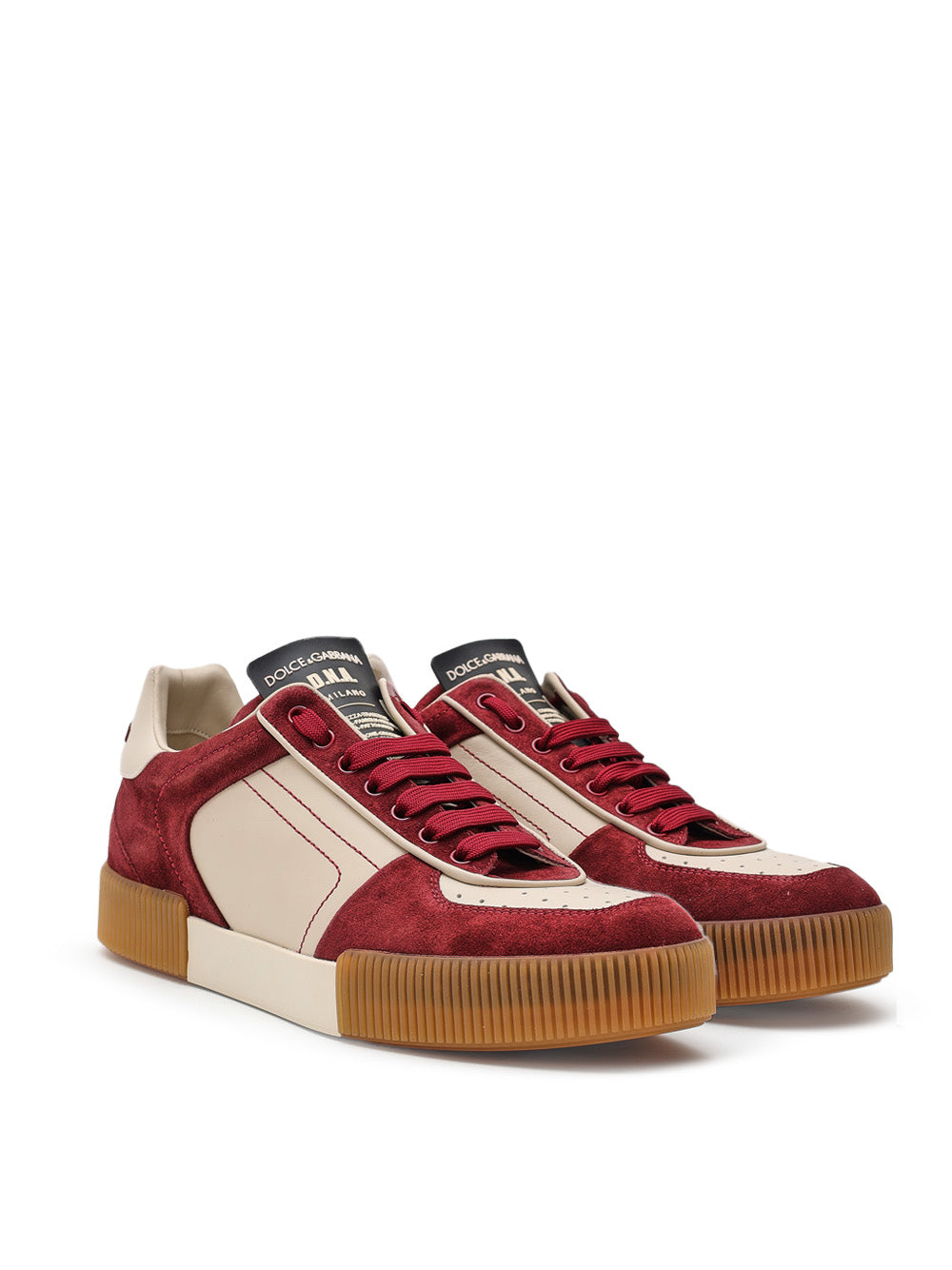 Dolce & Gabbana 'Prince' Low-Top White Leather Sneakers