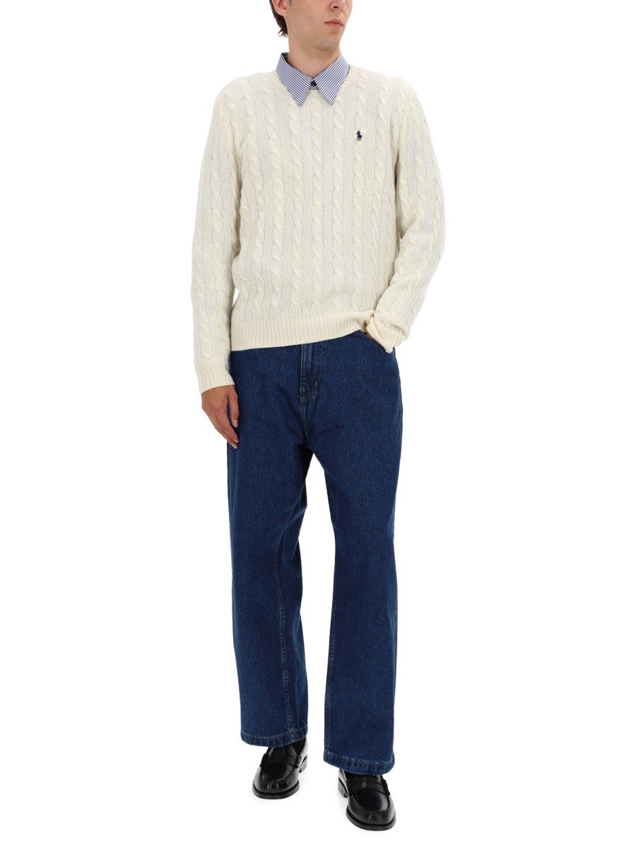 Polo Ralph Lauren WOOL AND CASHMERE CABLE KNIT SWEATER