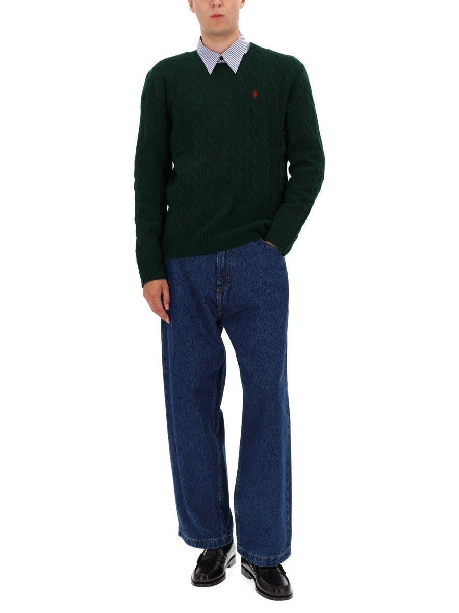 Polo Ralph Lauren WOOL AND CASHMERE CABLE KNIT SWEATER