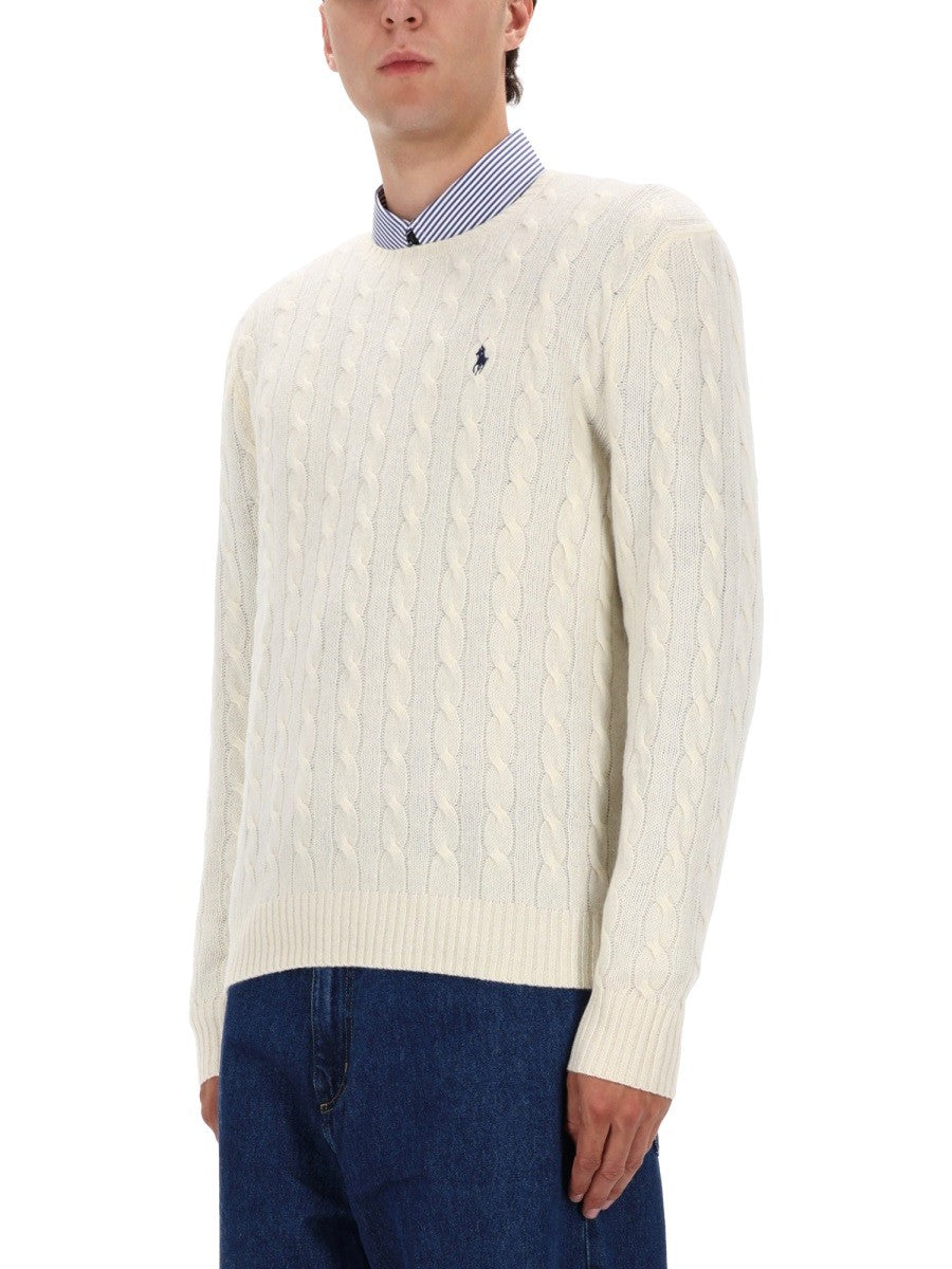 Polo Ralph Lauren WOOL AND CASHMERE CABLE KNIT SWEATER