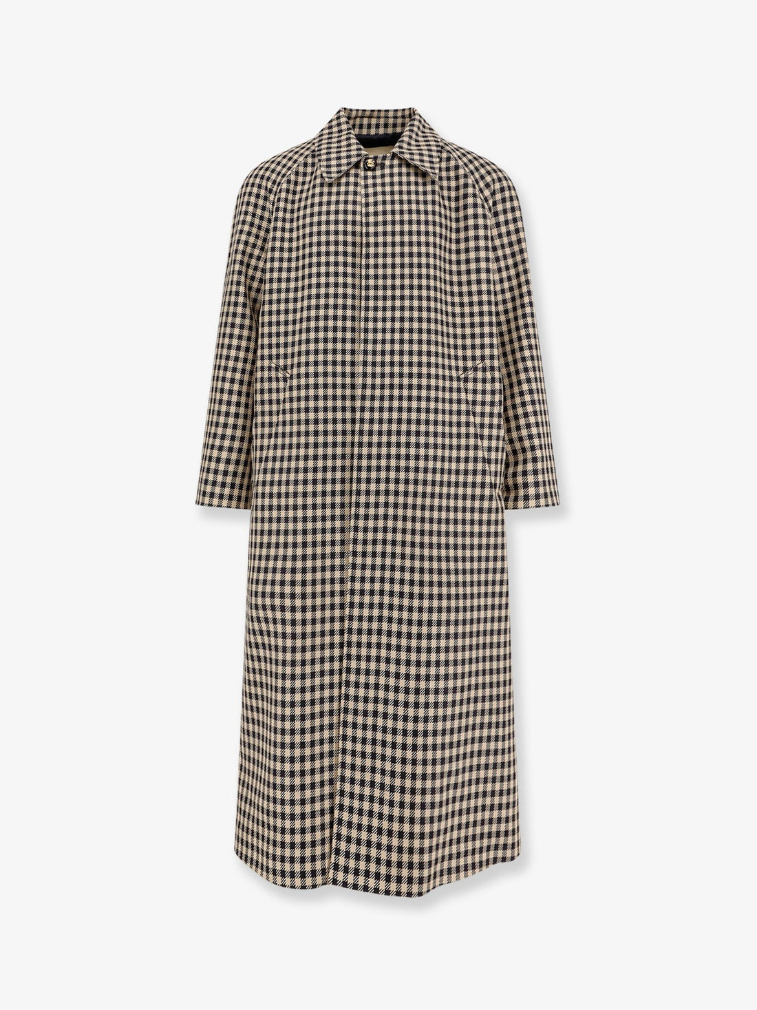 Valentino Wool and cotton coat with Vichy motif