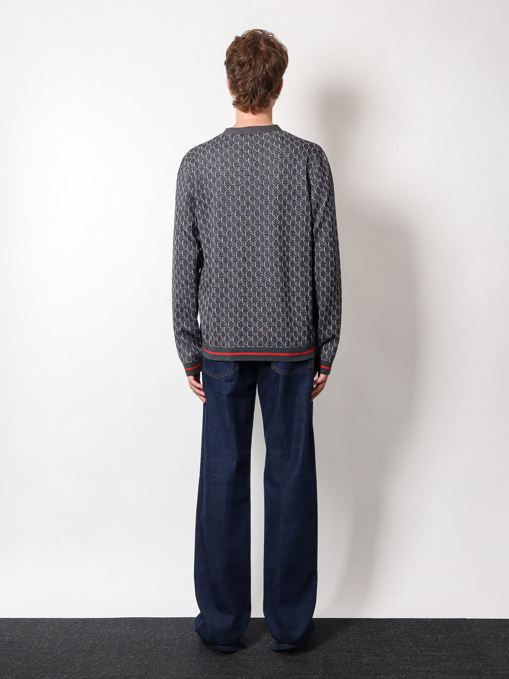 Gucci Wool and silk cardigan with gg motif