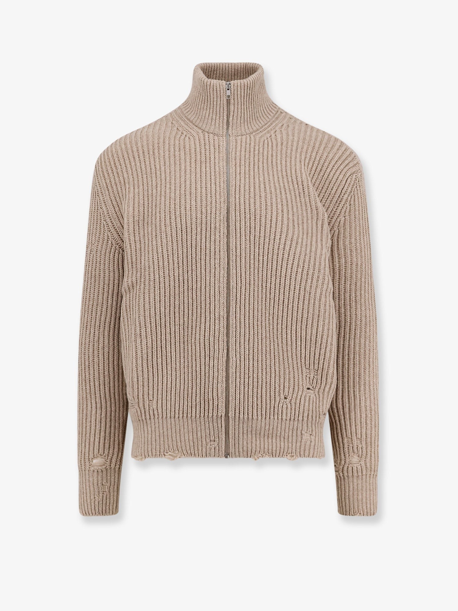 MM6 MAISON MARGIELA Wool blend cardigan with distressed effect