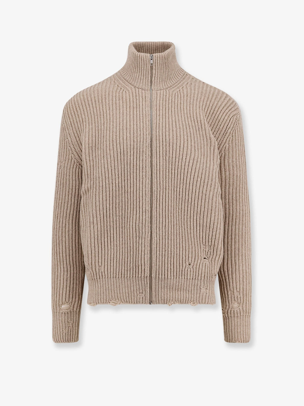 MM6 MAISON MARGIELA Wool blend cardigan with distressed effect