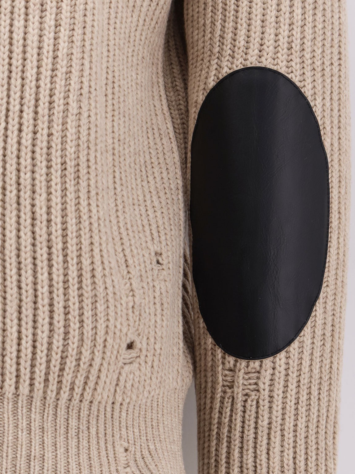 MM6 MAISON MARGIELA Wool blend cardigan with distressed effect