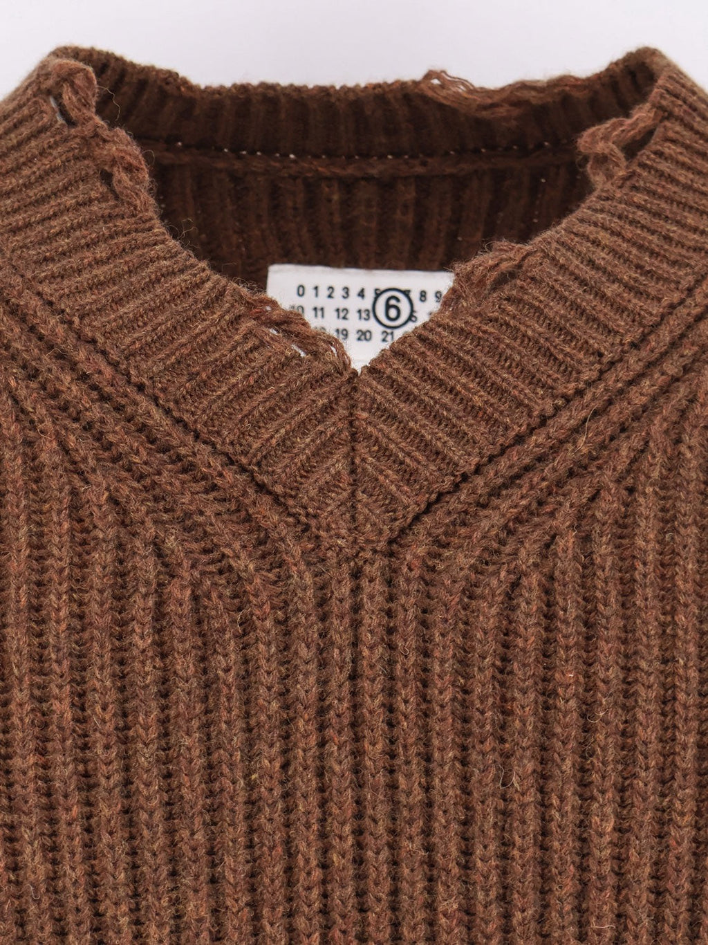 MM6 MAISON MARGIELA Wool blend sweater with distressed effect