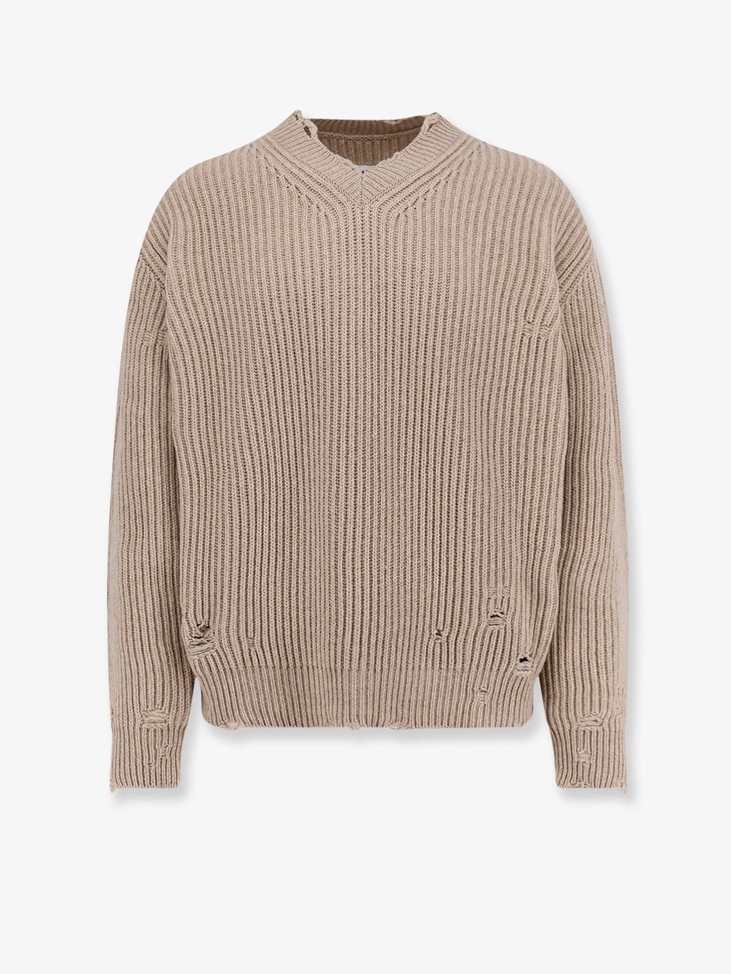 MM6 MAISON MARGIELA Wool blend sweater with distressed effect