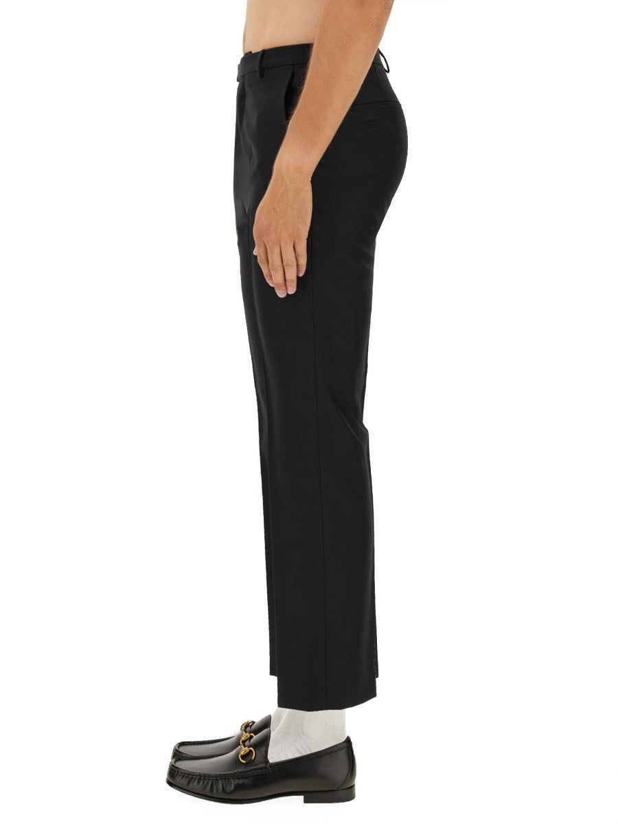 Gucci WOOL BLEND TWILL PANTS