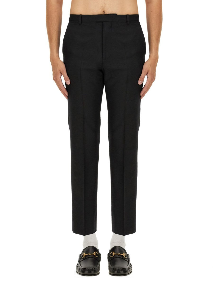 Gucci WOOL BLEND TWILL PANTS