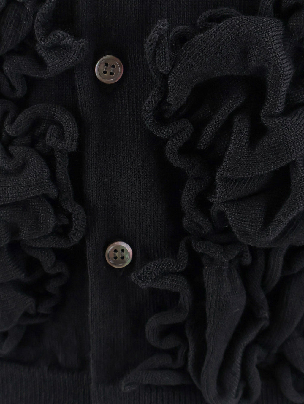 COMME DES GARCONS PLAY Wool cardigan with ruffled detail