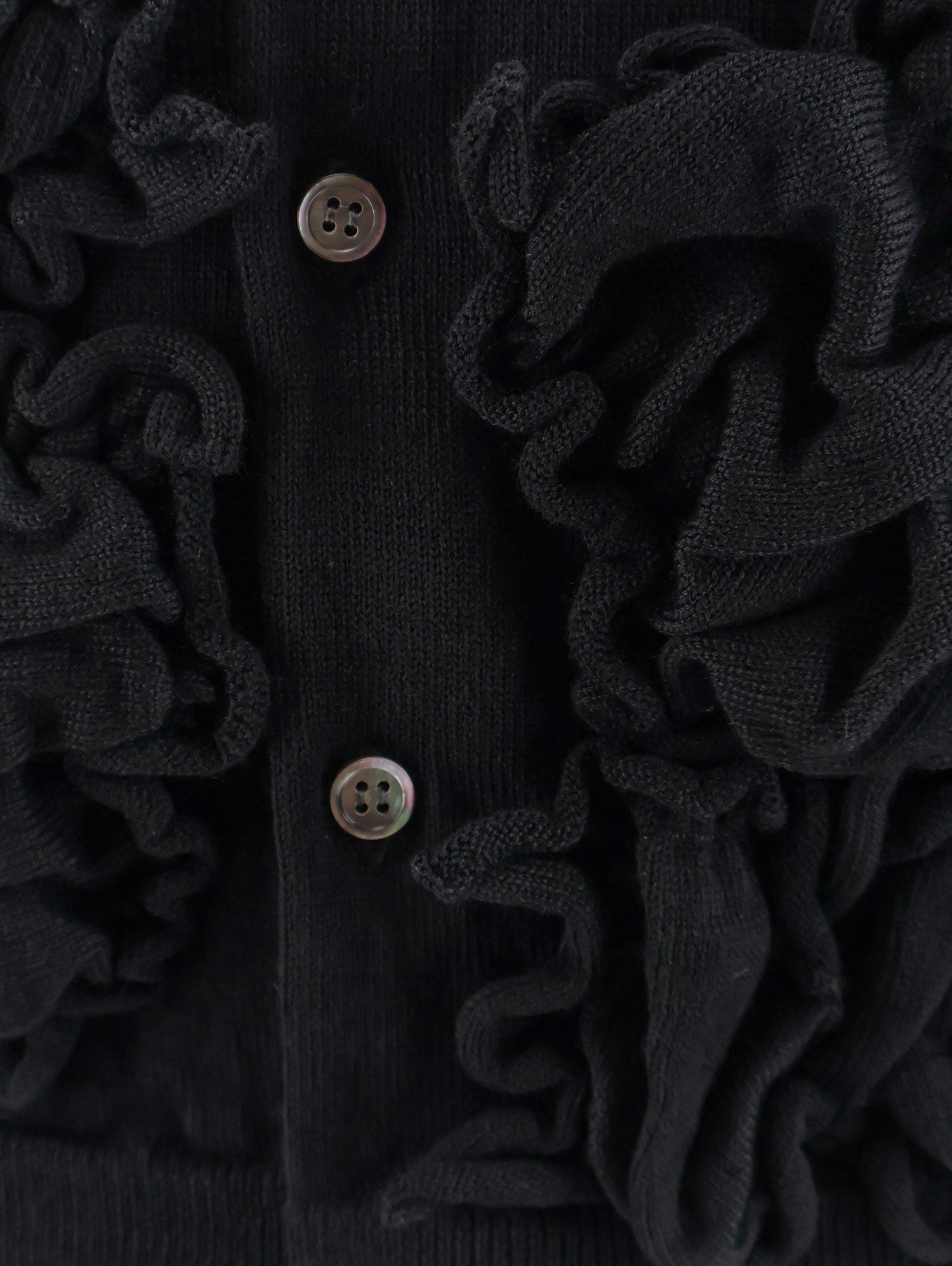 COMME DES GARCONS PLAY Wool cardigan with ruffled detail