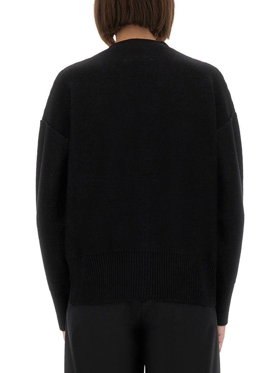 MM6 MAISON MARGIELA WOOL KNIT CARDIGAN