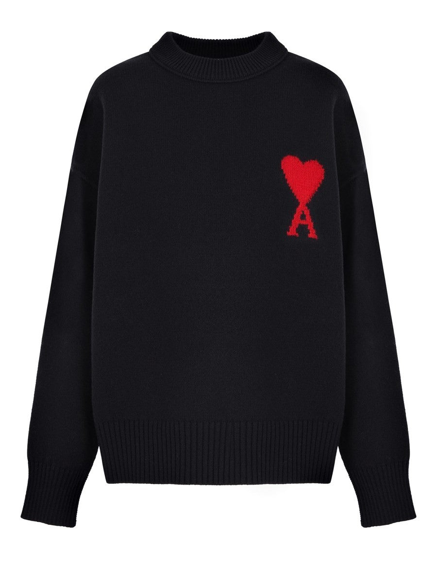 AMI PARIS WOOL LOGO SWEATER