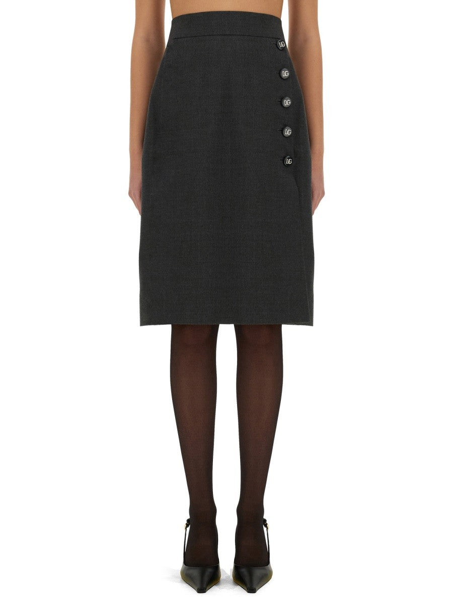 Dolce & Gabbana WOOL MIDI SKIRT