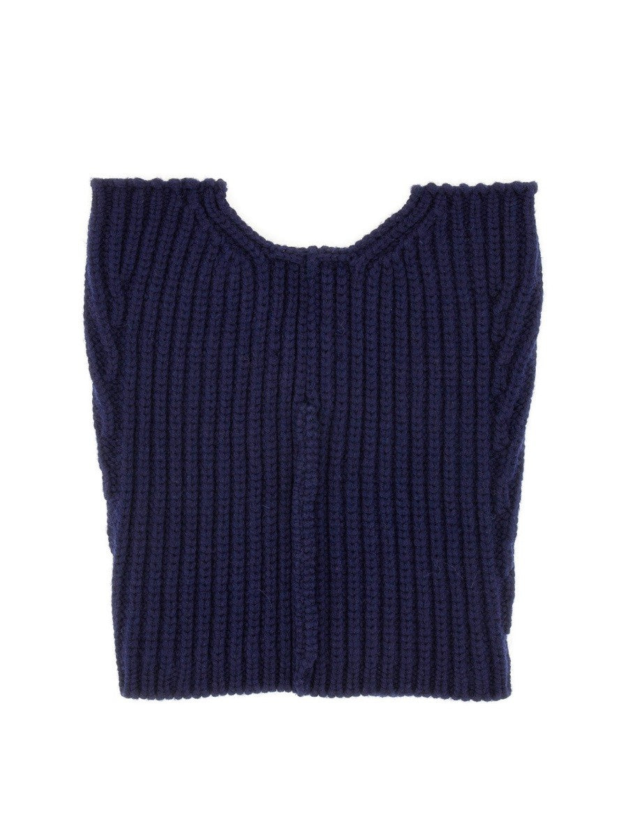 Dries Van Noten WOOL NECK WARMER WITH ZIPPER