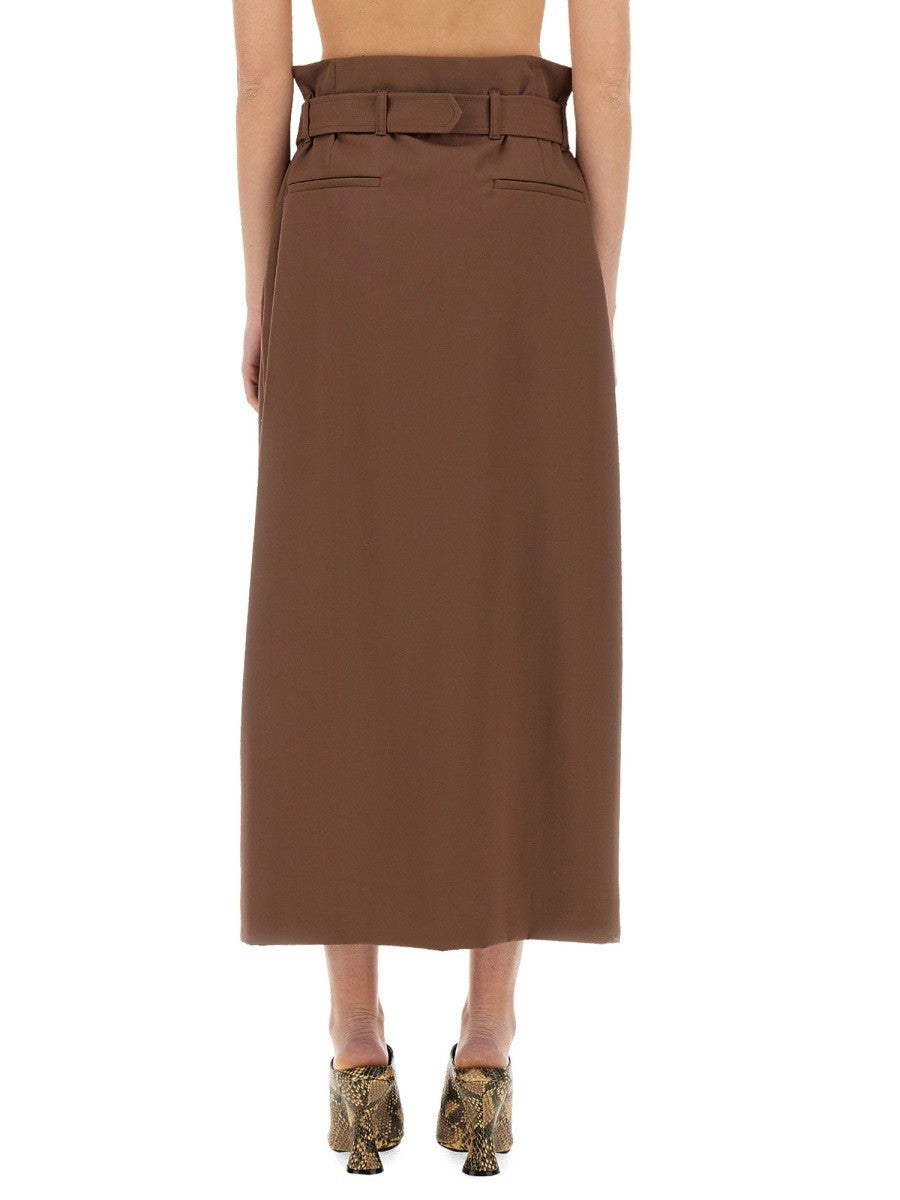 Dries Van Noten WOOL SKIRT WITH BELT
