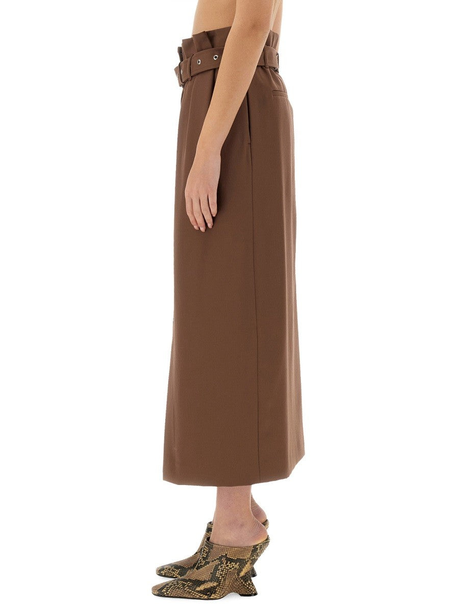 Dries Van Noten WOOL SKIRT WITH BELT