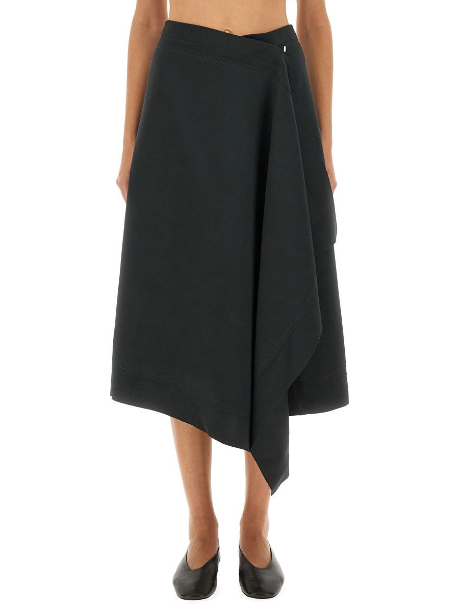 AMI PARIS WOOL "WRAPPED" SKIRT