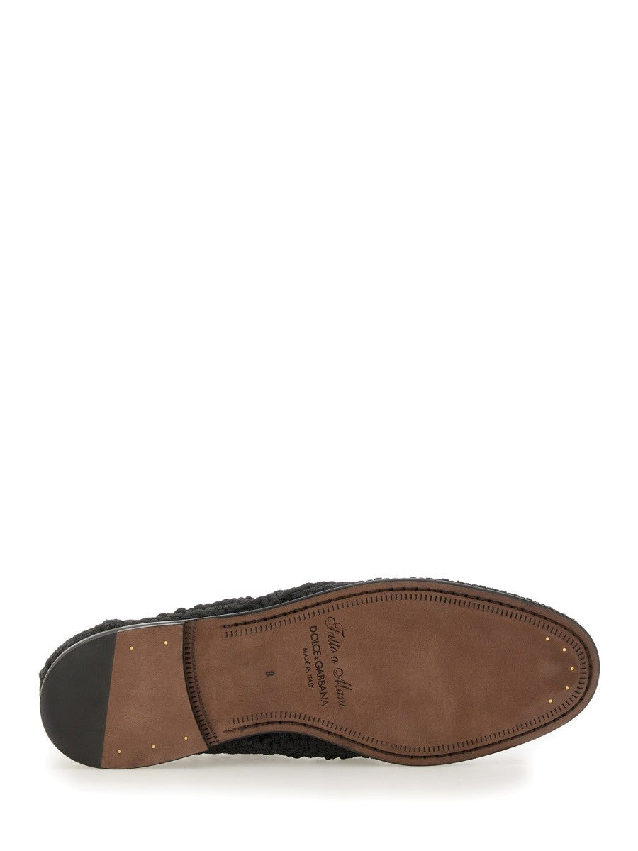 Dolce & Gabbana WOVEN FABRIC "DERBY" SHOE