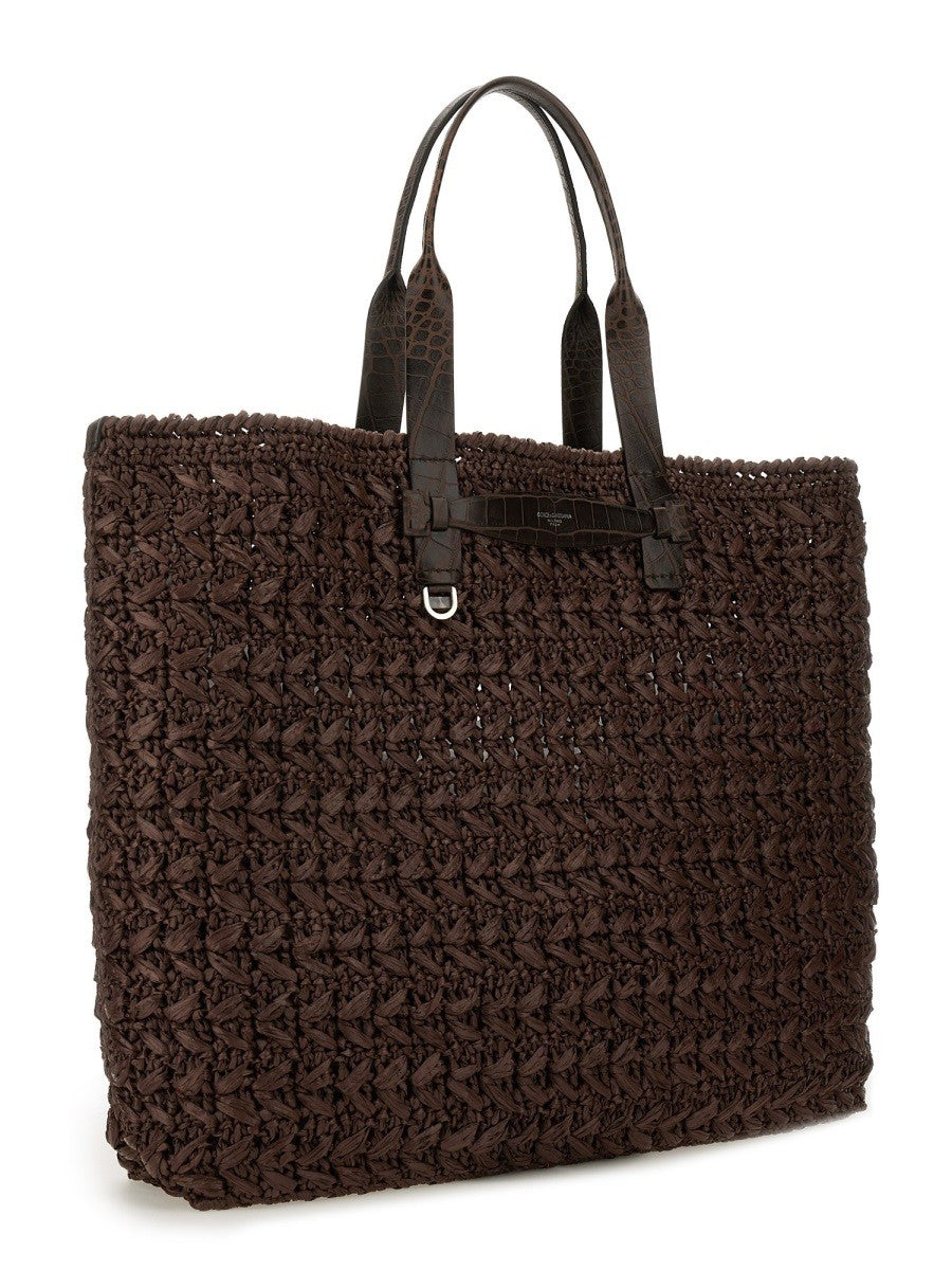 Dolce & Gabbana WOVEN MESH SHOPPING BAG