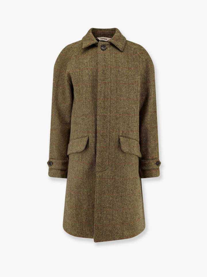 ASPESI Wright herringbone wool coat