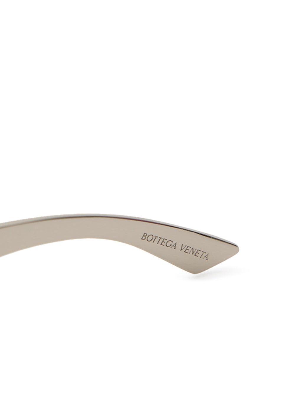 Bottega Veneta Silver Metal Wraparound Sunglasses