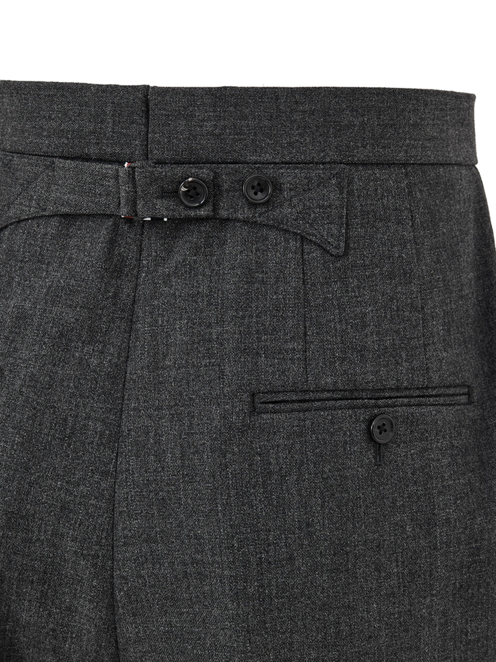 Thom Browne Men's Grey Wool High-Waist Tailored Trousers – Siebentaschen