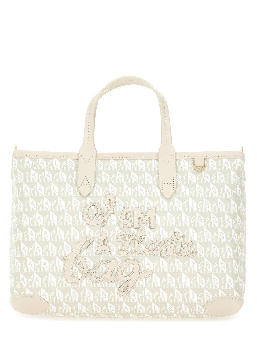 ANYA HINDMARCH XS TOTE BAG WITH "I AM A PLASTIC BAG" PATTERN