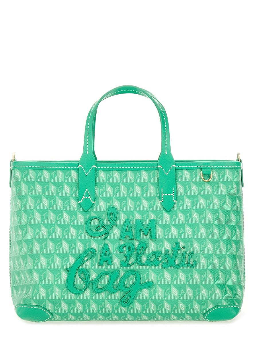 ANYA HINDMARCH XS TOTE BAG WITH "I AM A PLASTIC BAG" PATTERN