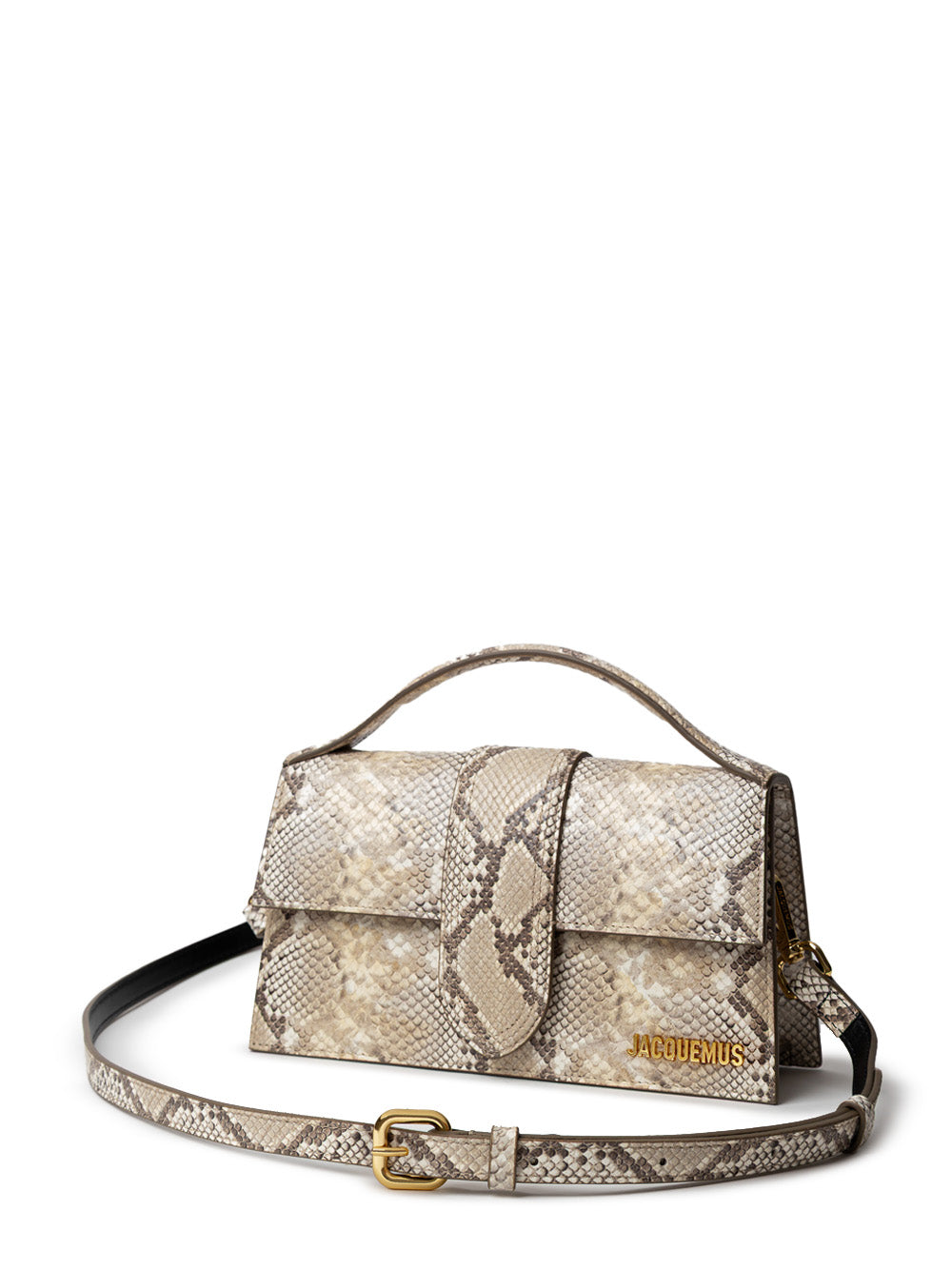 Jacquemus Le Grand Bambino Bag in Beige Reptile-Effect Leather – Siebentaschen