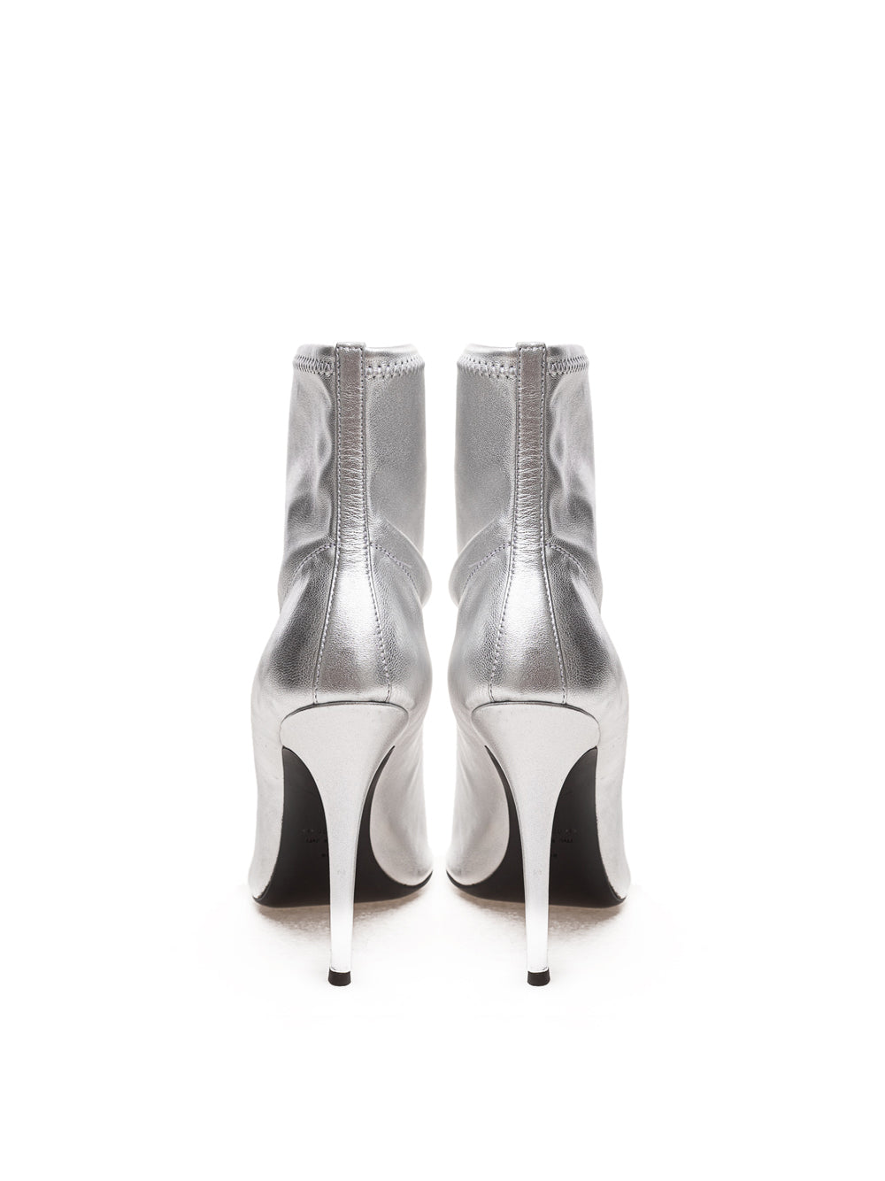 Open Toe Ankle Boots in Silver Giuseppe Zanotti