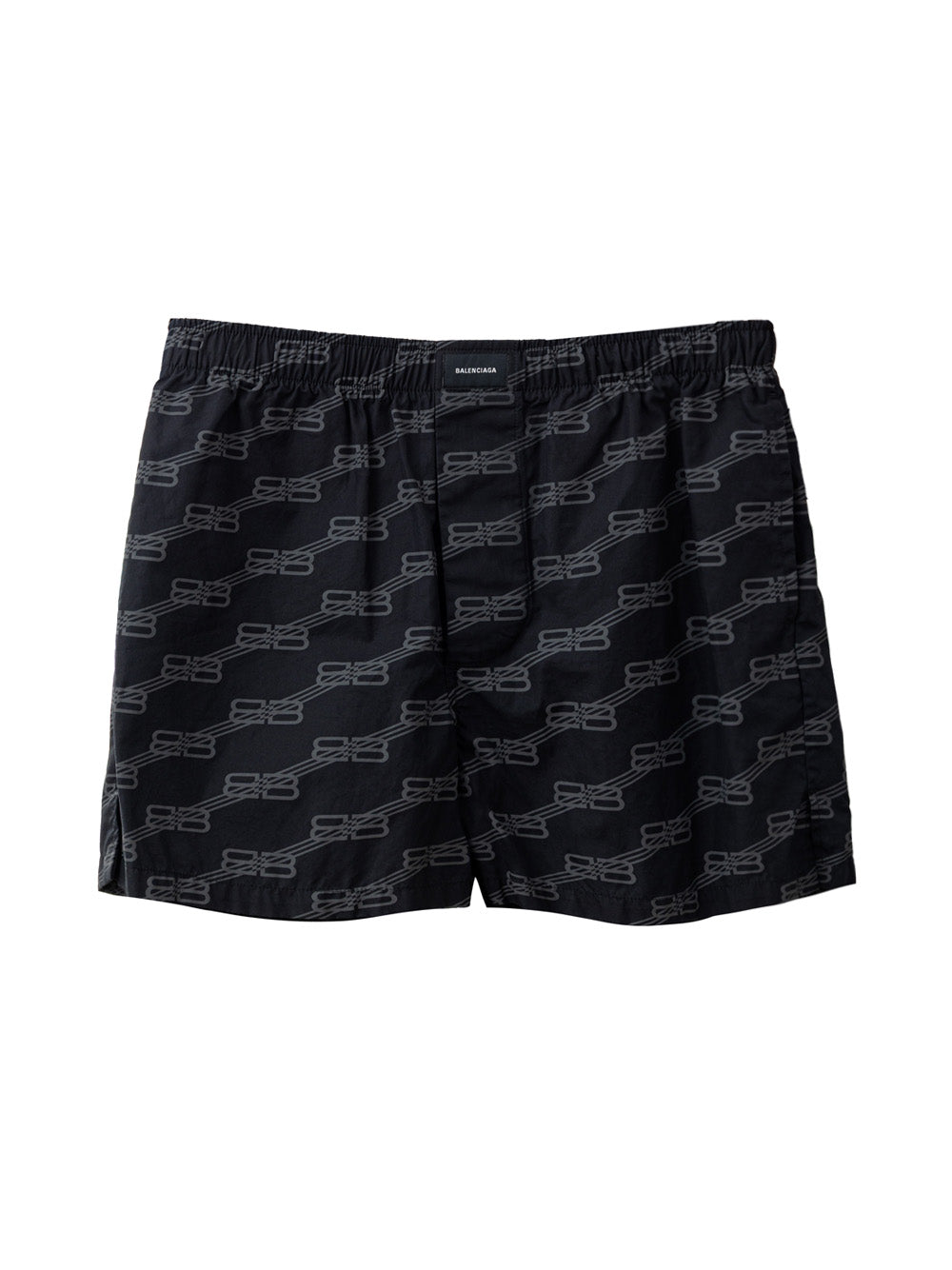 Balenciaga Allover Logo Print Pyjama Shorts Black – Siebentaschen