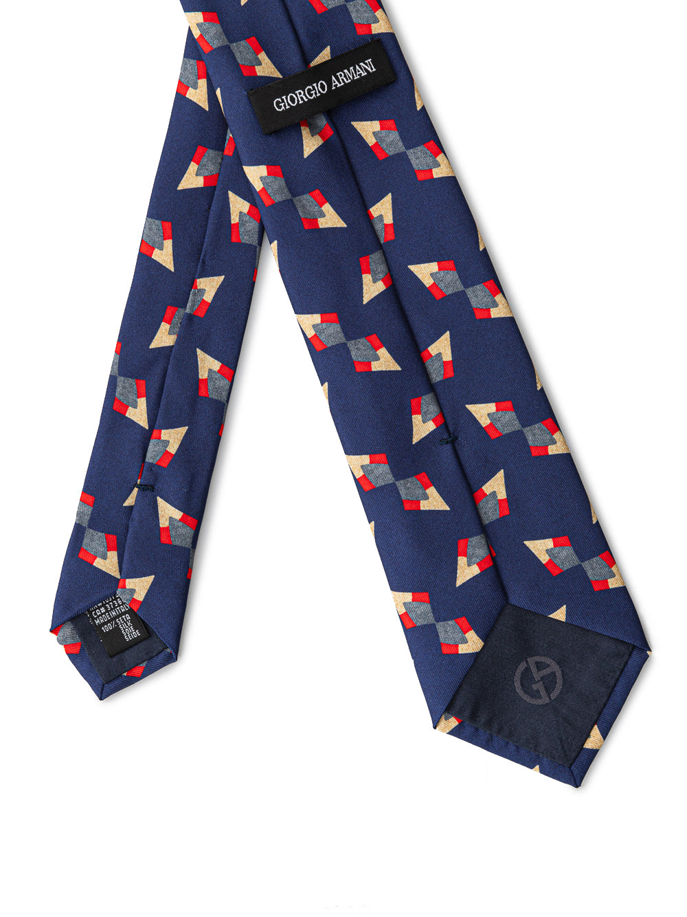 Blue silk tie by Giorgio Armani